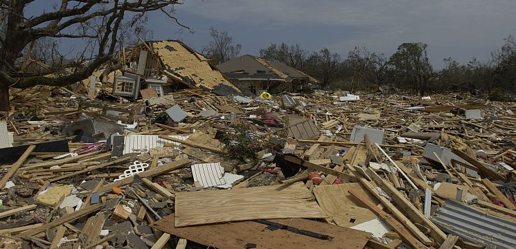 Mississippi Gulf Coast Catastrophic Devestation from Hurricane Katrina, Long Beach
