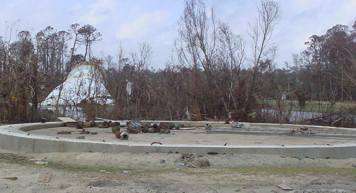 St. Andrews Lighthouse in Bellefountaine Crushed by Katrina