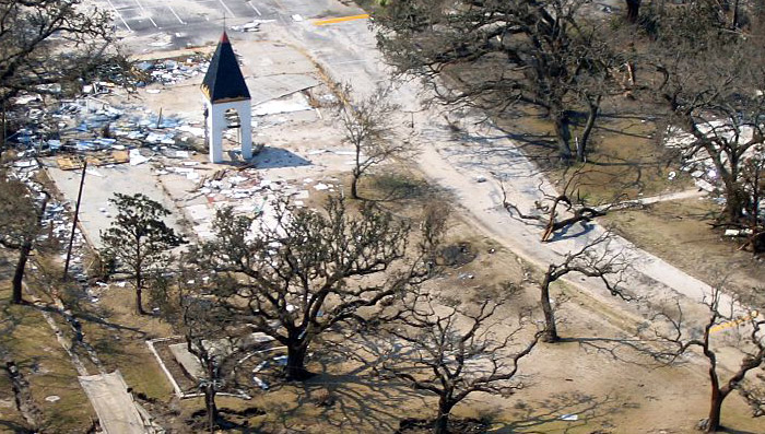 This Church Steeple is all that Remained in this Area of Bay St. Louis / Waveland