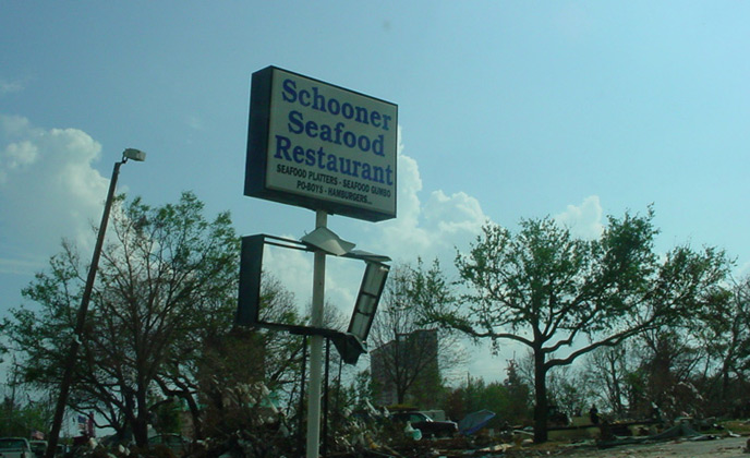 Schooner Seafood Restaurant Washed Away
