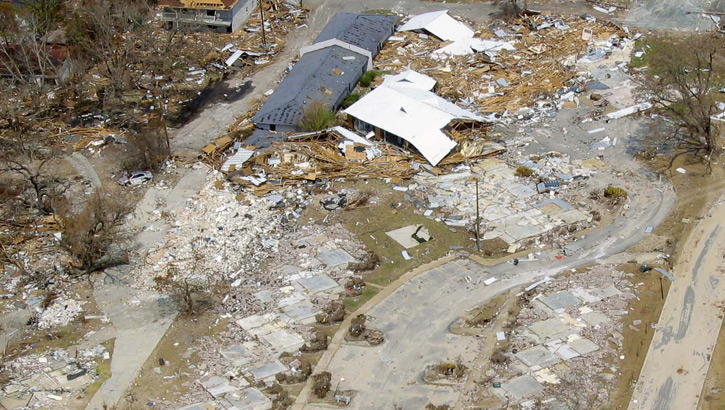 Destroyed Neighborhood on the Mississippi Gulf Coast