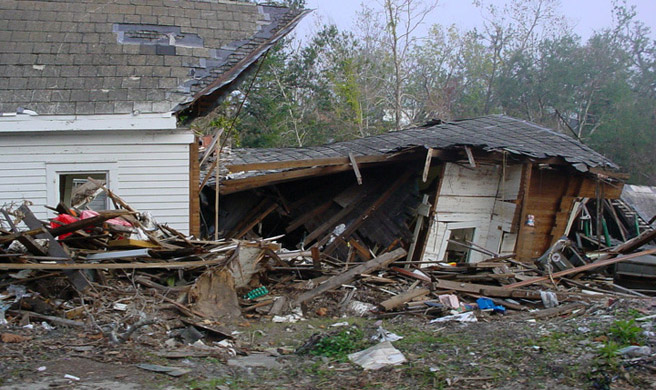 Destroyed Homes Along The Mississippi Gulf Coast