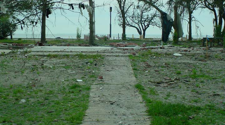 Katrina Photos - Obliterated Long Beach, Mississippi Home