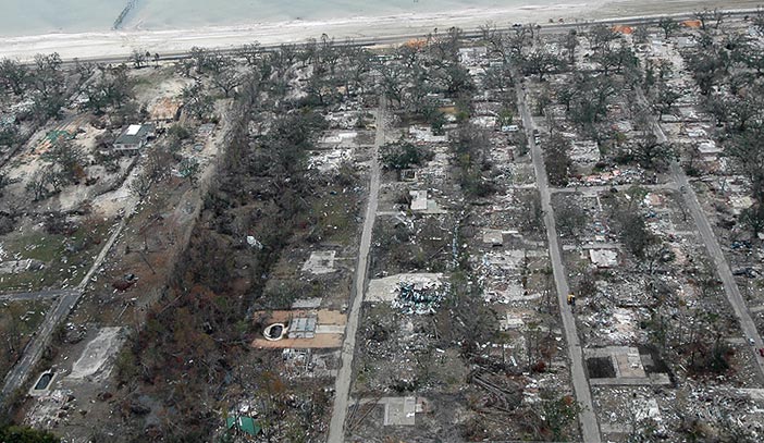 Massive Destruction in Pass Christian, Mississippi